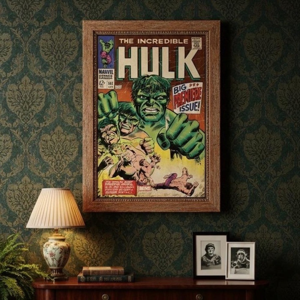 Marvel The Incredible Hulk 102 Comic Book Cover Wood Wall Art Retro Decor 19x13